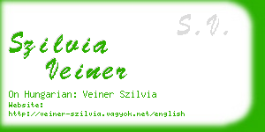 szilvia veiner business card